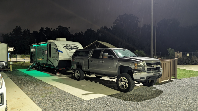 Our campsite at Love's RV Stop in Cordele, GA
