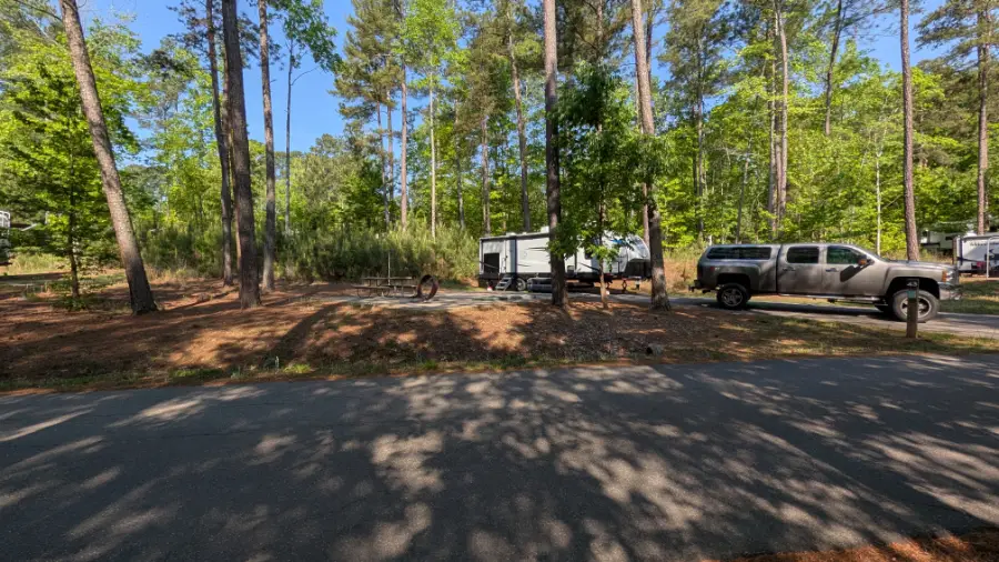 Site 43 at Lake Norman State Park campground