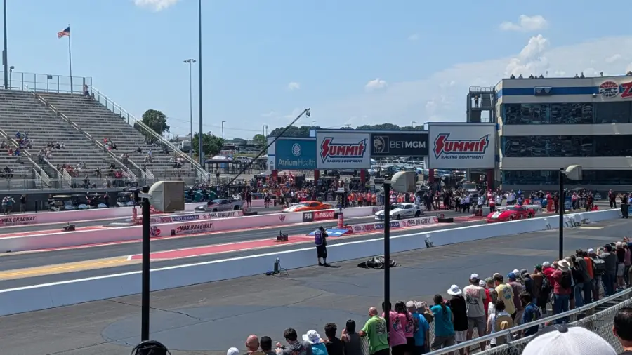 4-lane dragstrip at Charlotte's zMax Dragway