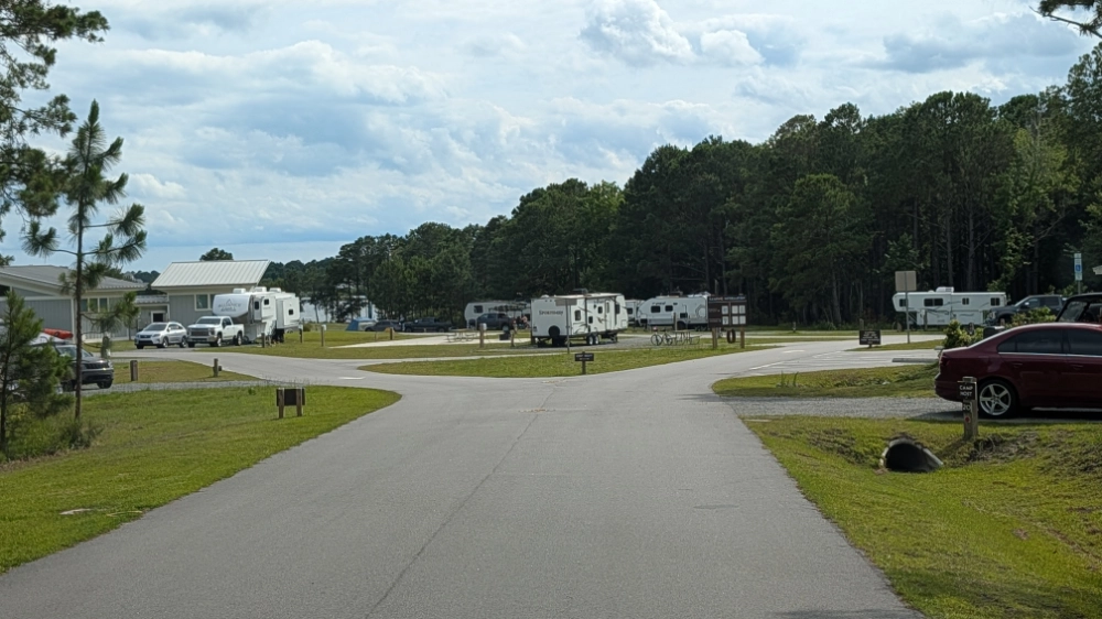 RVs is Hammocks Beach State Park's Simmons Mainland Campground