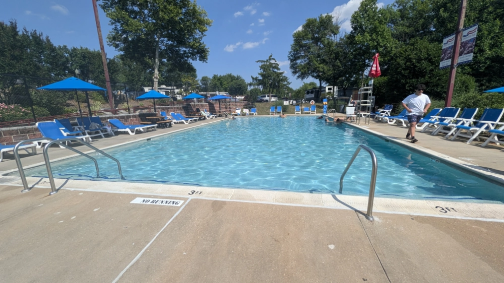 One of the two pools at Cherry Hill Park in College Park, Maryland