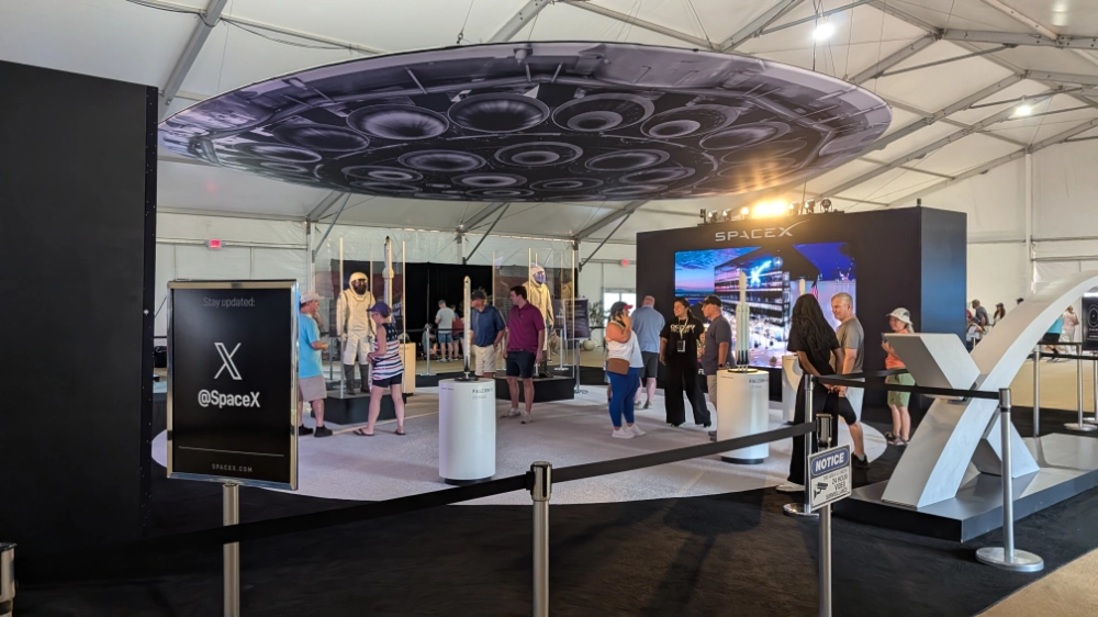 The SpaceX exhibit at the Great American State Fair
