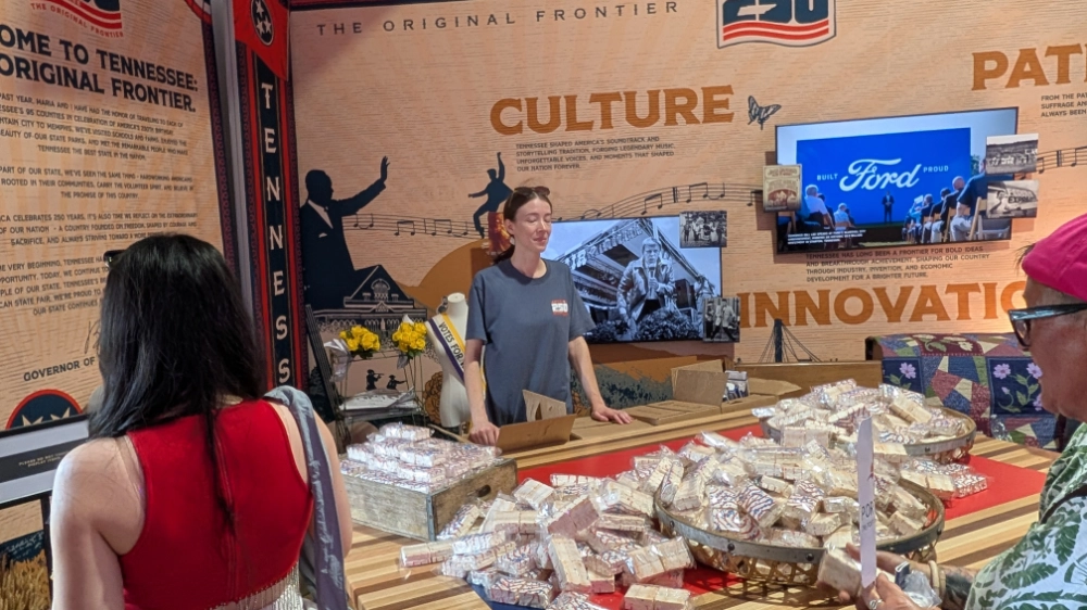 You could get a Little Debbie snack cake from the Tennessee exhibit at the Florida's exhibit at the Great American State Fair